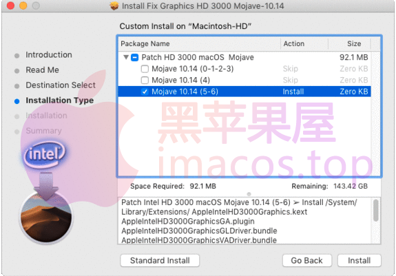 macOS Mojave 10.14.x HD 3000集成显卡驱动