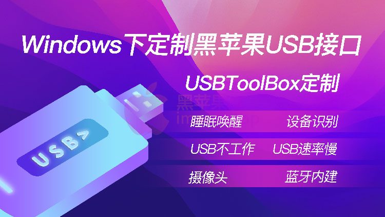 Windows下定制黑苹果USB接口macOS BigSur 11.3及以上系统版本USBToolBox端口USB定制
