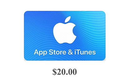 $20 礼品卡 App Store & iTunes US（For everything Apple）适用于从美国 iTunes Store购买的商品
